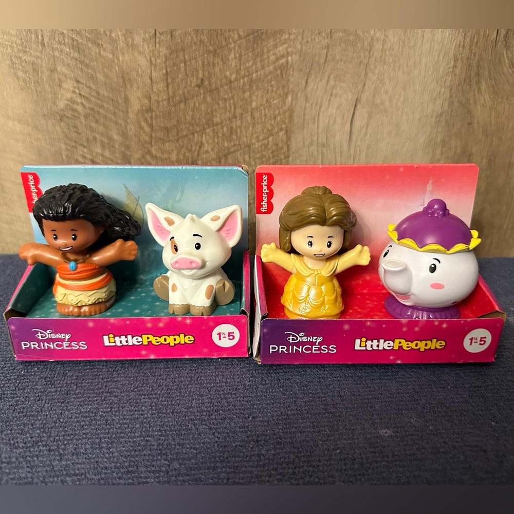 Disney Princess Little People- Moana, Pua, Belle, Mrs. Potts